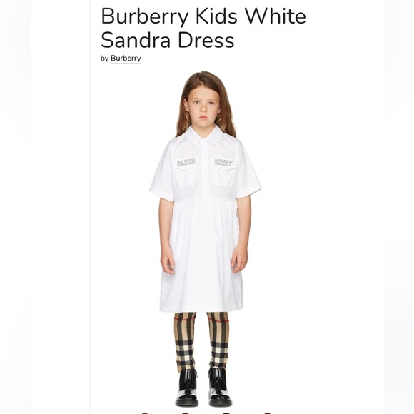 Burberry Girl's Sandra Poplin Dress 6Y